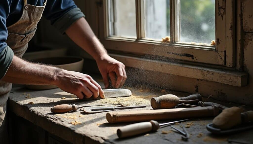 Techniques anciennes pour la restauration de moulures en plâtre