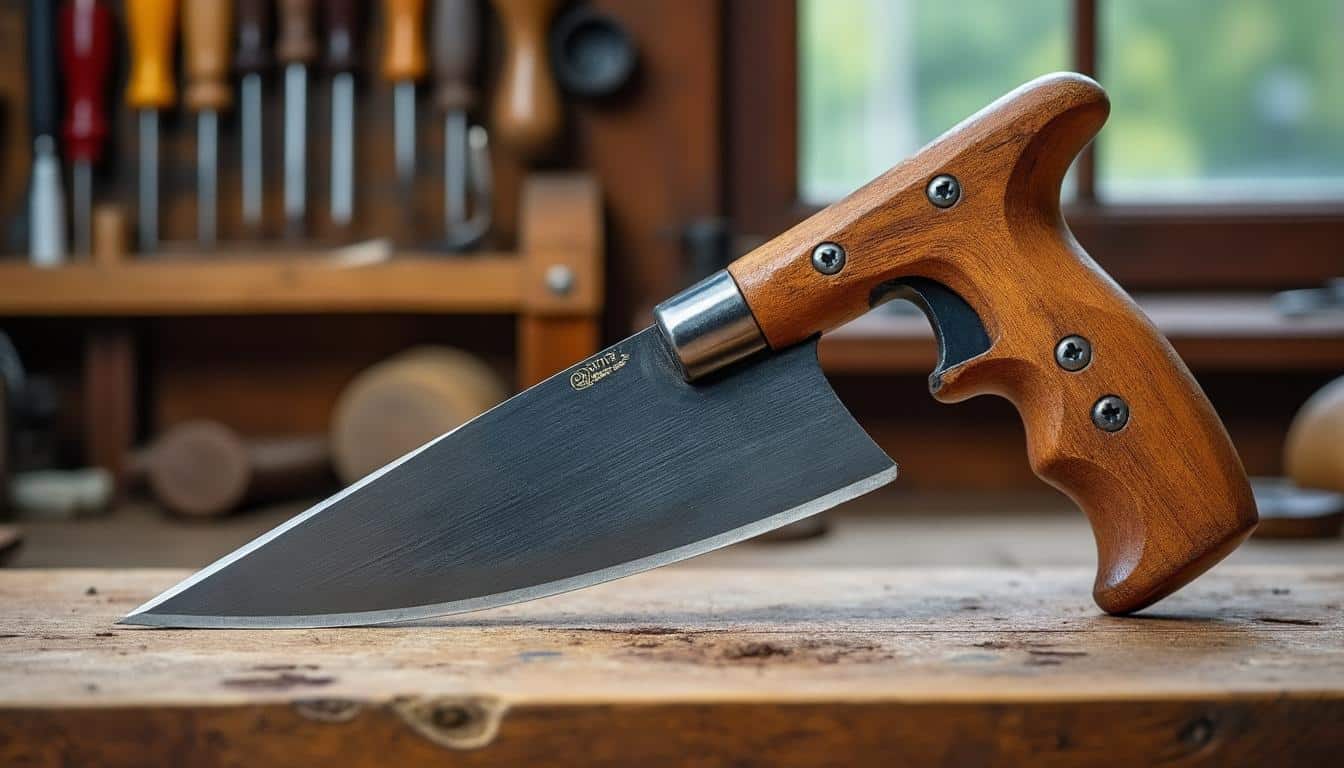 Illustration: Les composants techniques de la scie couteau : de la lame à la poignée