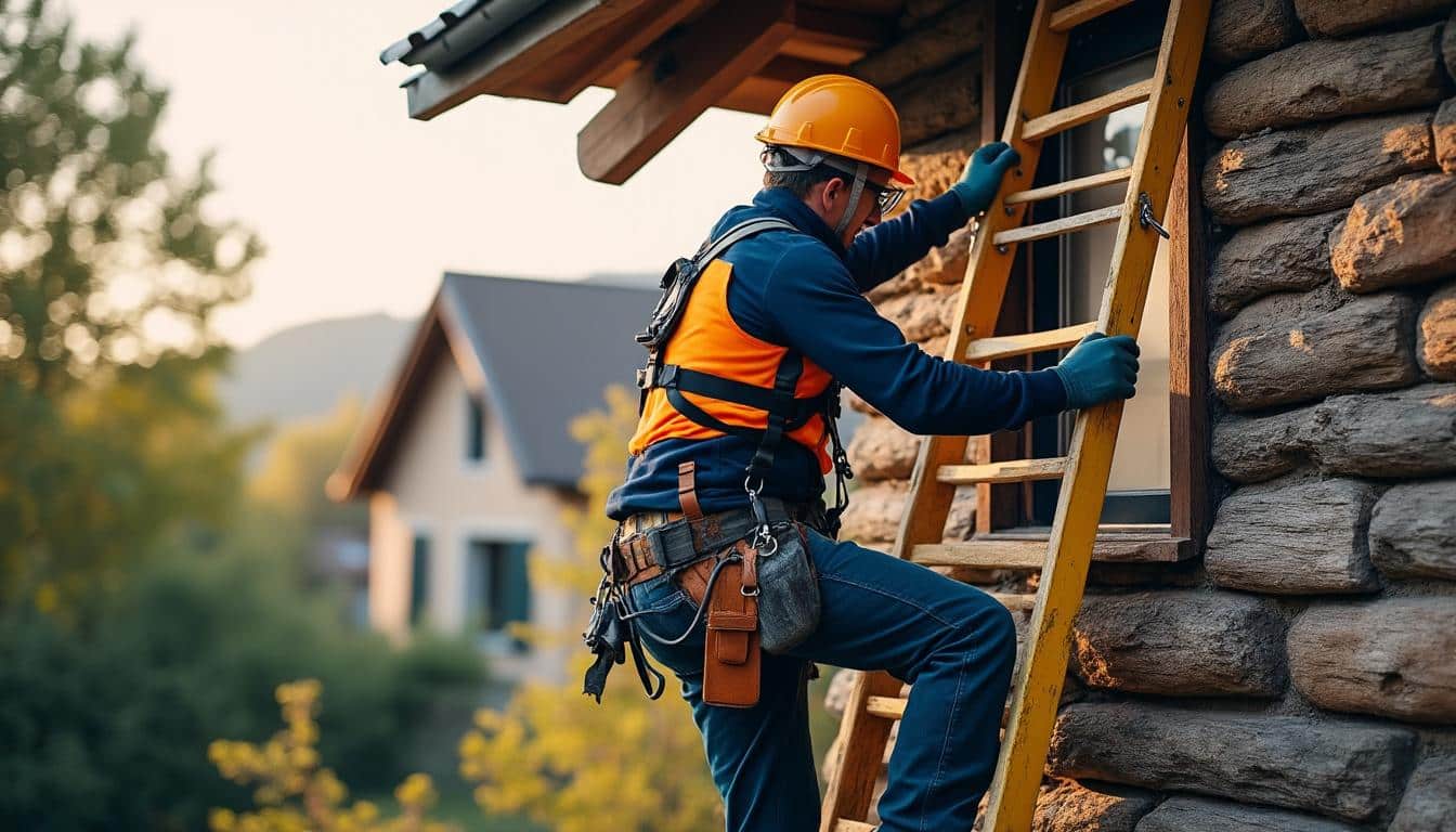 Illustration: Comprendre l’échelle adaptée à une toiture en ardoise : définition et spécificités