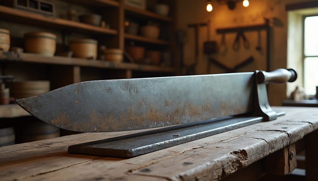 Illustration: Découvrir la grande scie de bûcheron ancienne : caractéristiques et histoire