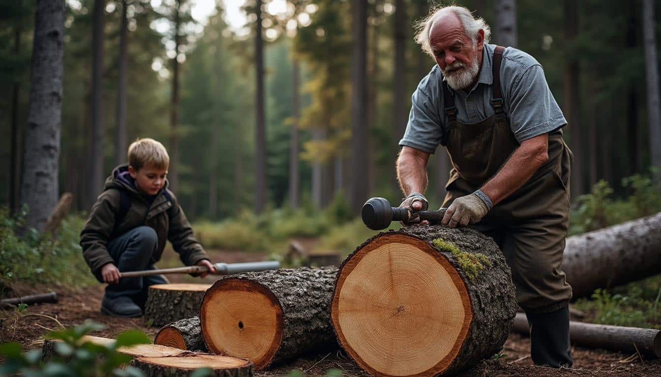 Illustration: Les secrets techniques et les méthodes traditionnelles pour bien utiliser la grande scie de bûcheron ancienne