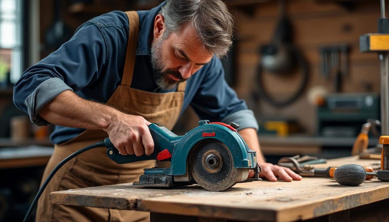 Scie à onglet Bosch GCM 8 SJL : puissance et précision pro
