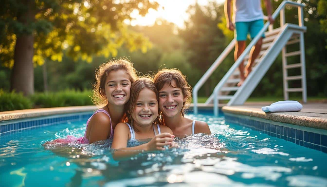 Escalier double pour piscine hors sol : sécurité et confort optimaux