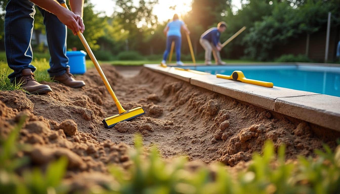 Illustration: Comment bien préparer et niveler le terrain pour accueillir une piscine hors sol