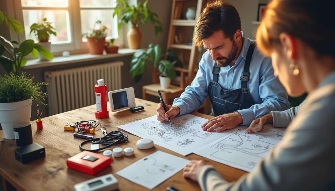 Illustration: Comprendre le fonctionnement et les composants d’un schéma d’alarme maison